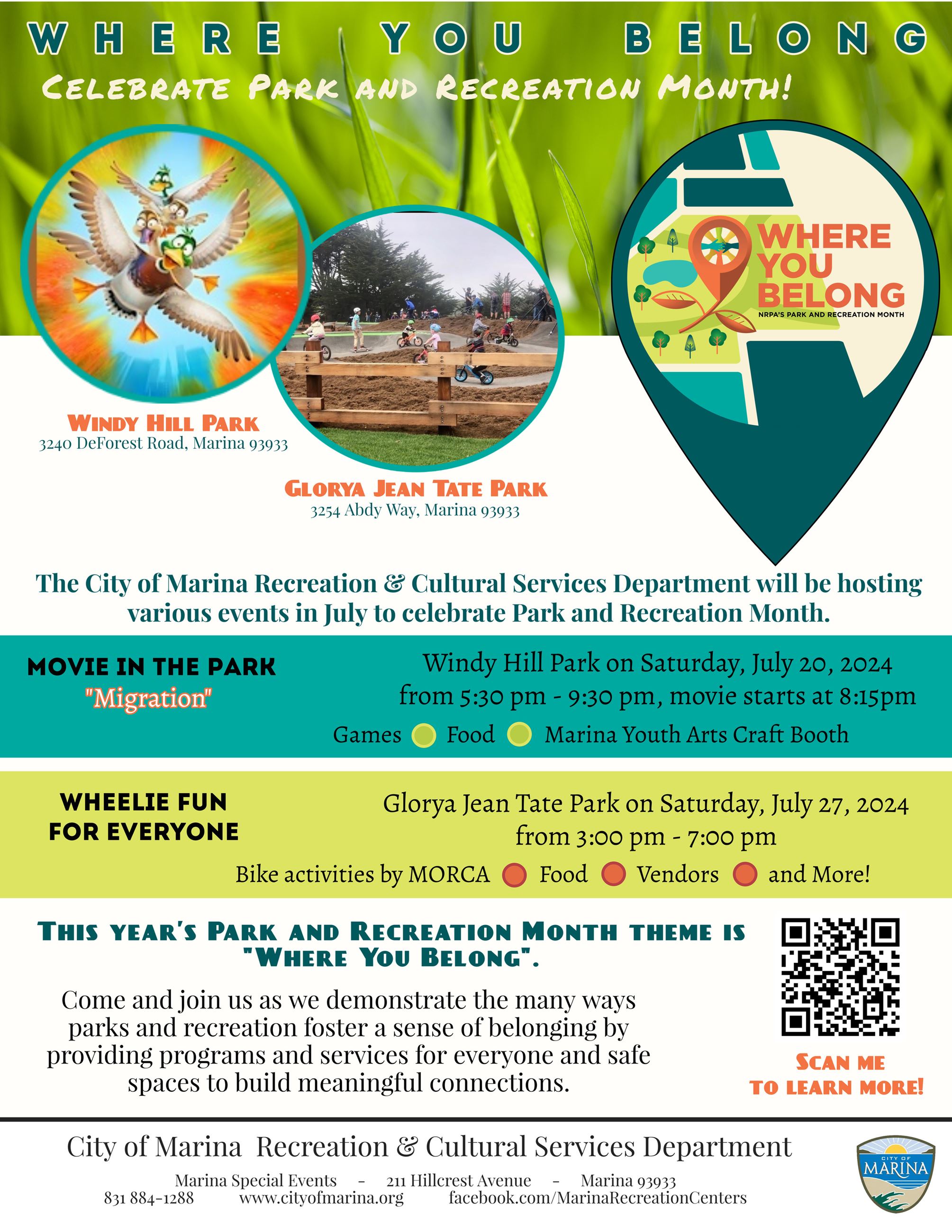 2024 Recreation Month Flyer
