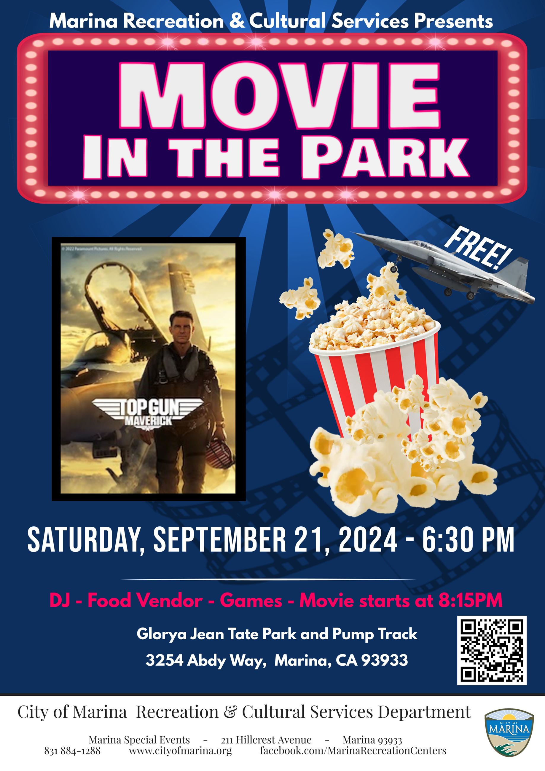 Top Gun Movie in the Park
